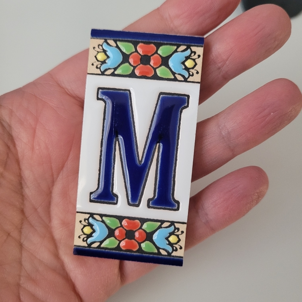 Letter "M" Address Alphabet tile